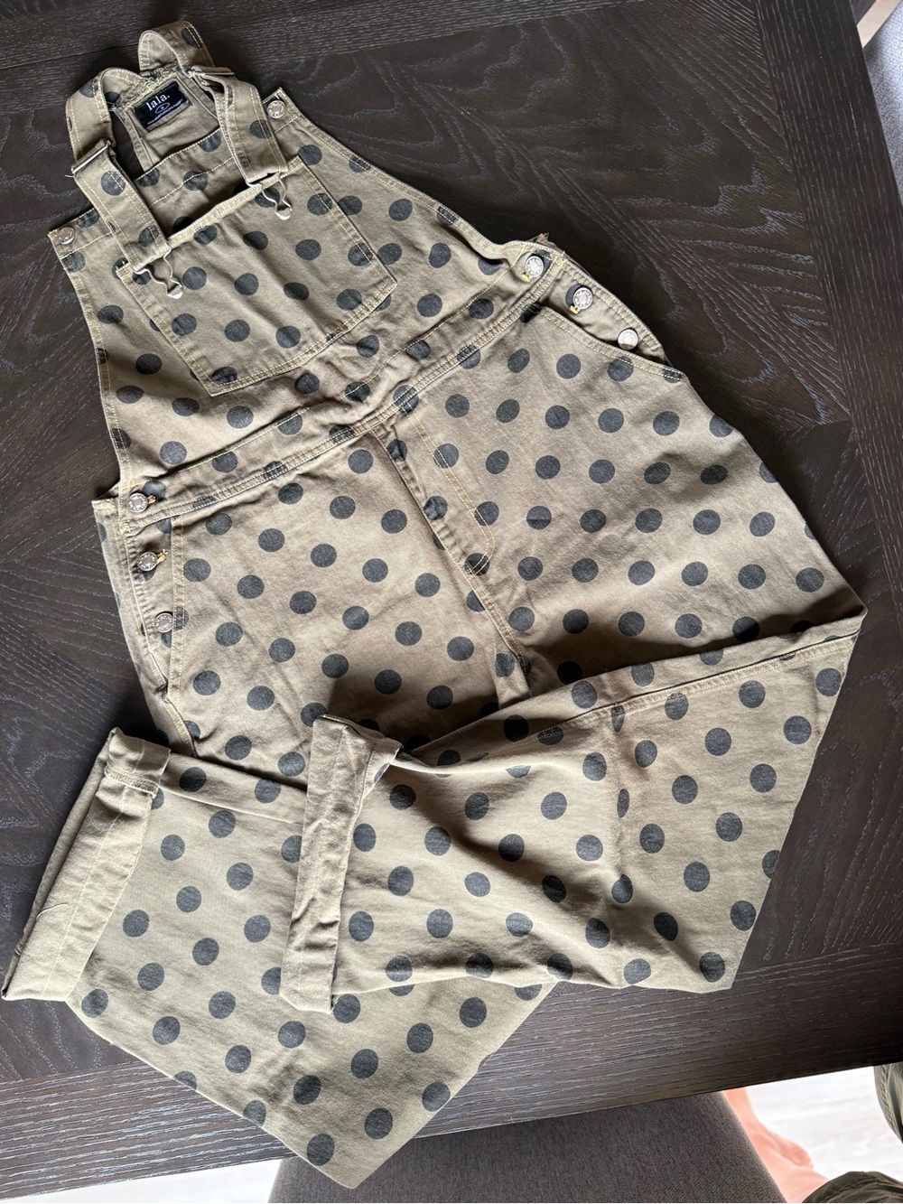 Polka Dot Olive Overalls - Women’s Dressed in LaLa